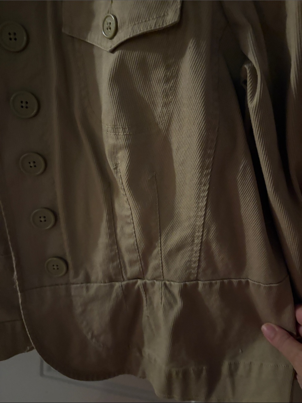 Lane Bryant Venezia Women's Utility Jacket in Tan - Classic Button-Front - Picture 3 of 6